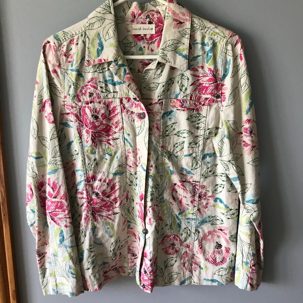 Marsh Landing floral blazer